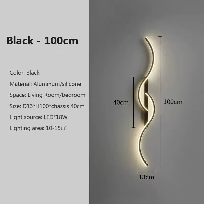 Noir Luxe Linear LED Wall Light