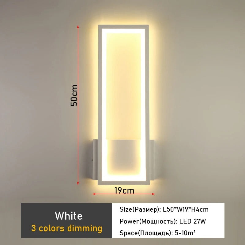 GlowFrame Sconce – Rectangular Ambient Wall Light