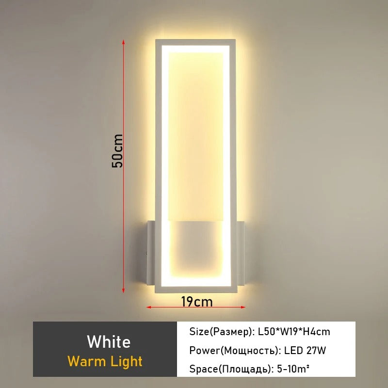 GlowFrame Sconce – Rectangular Ambient Wall Light