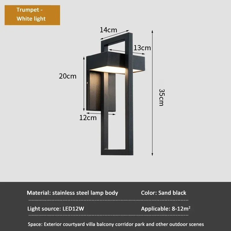 Aurora Frame Outdoor LED Wall Light