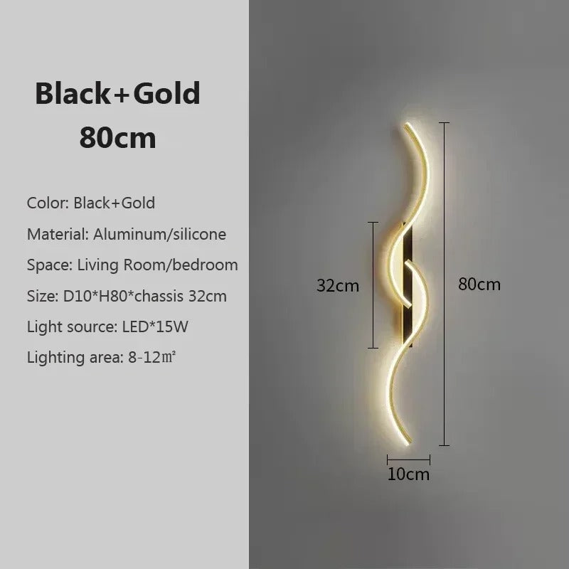 Noir Luxe Linear LED Wall Light