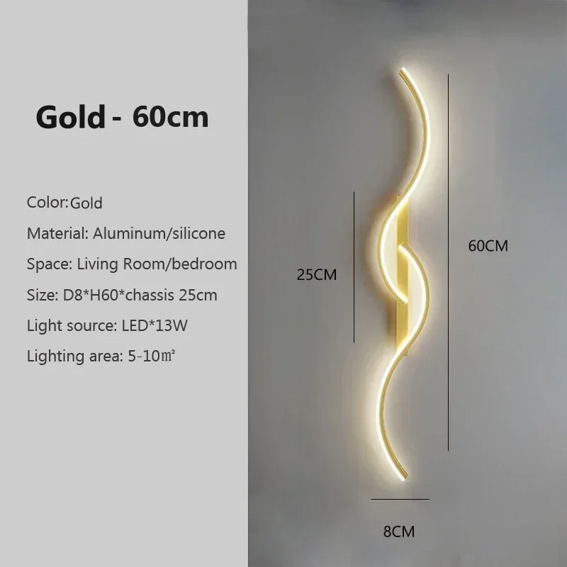 Noir Luxe Linear LED Wall Light