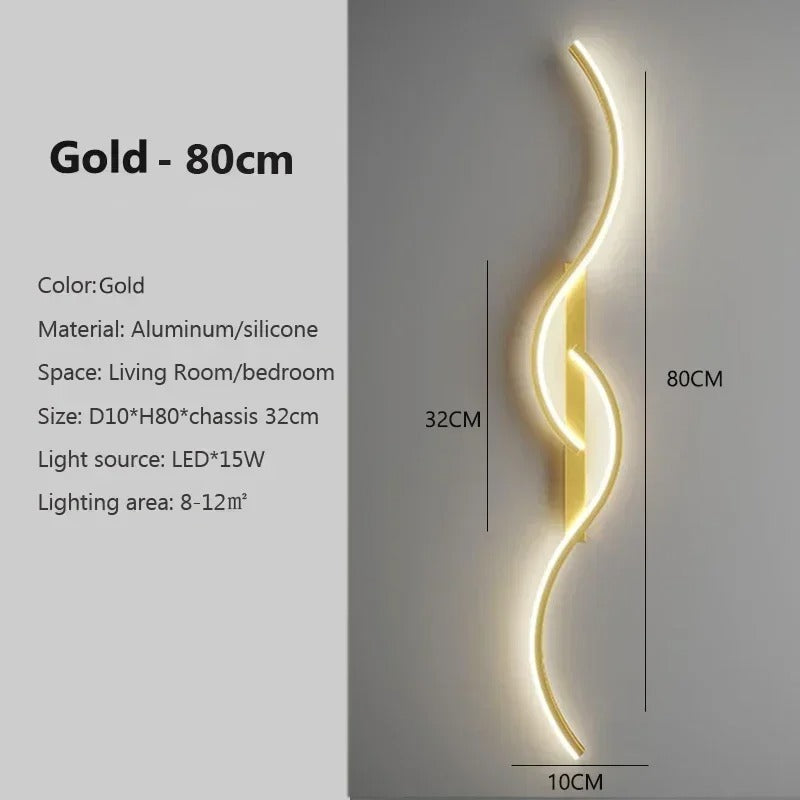 Noir Luxe Linear LED Wall Light
