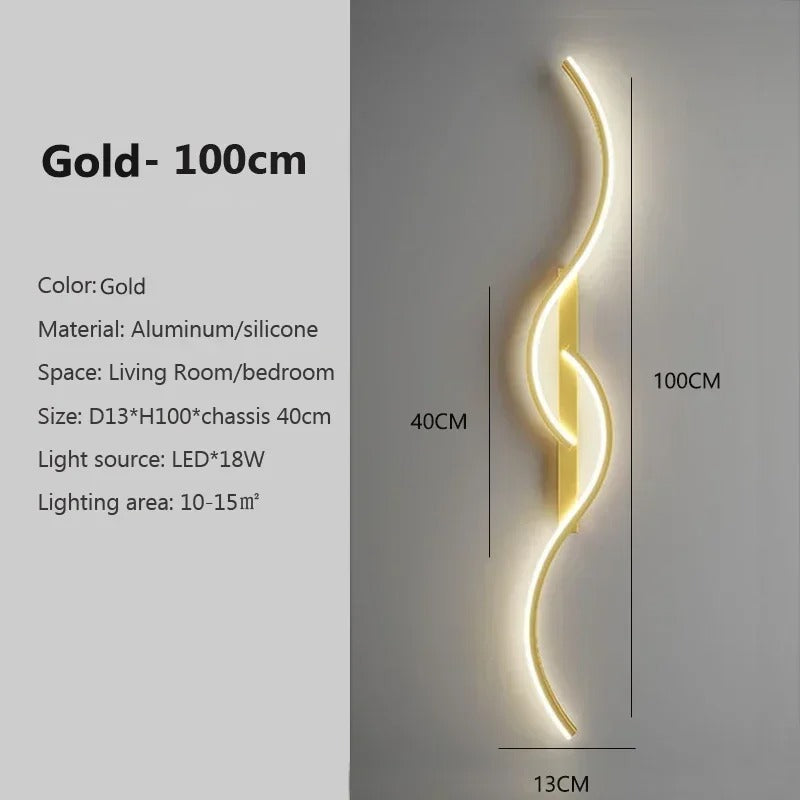 Noir Luxe Linear LED Wall Light