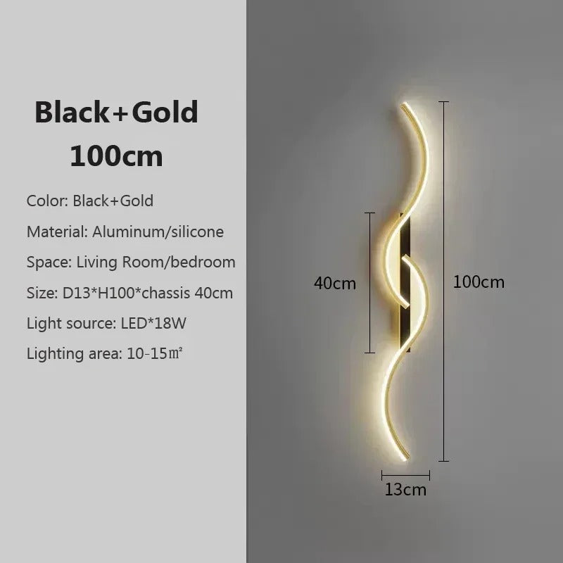 Noir Luxe Linear LED Wall Light
