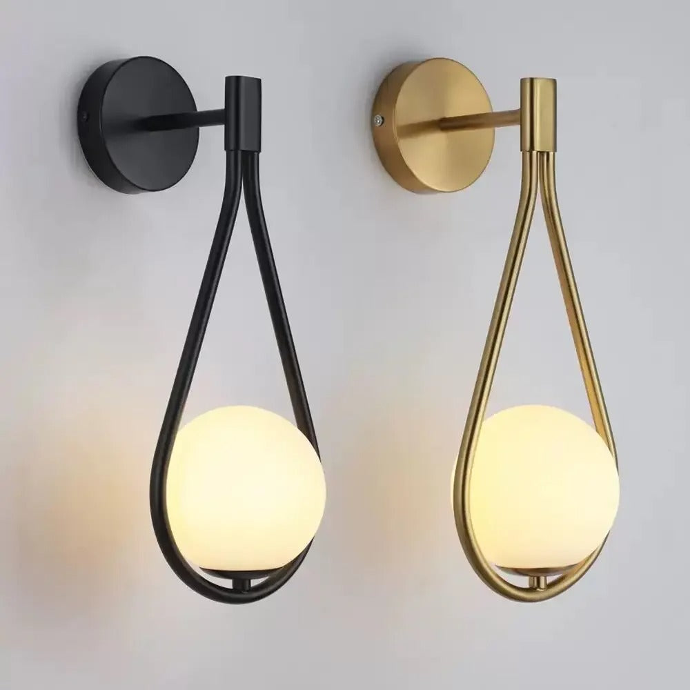 AureDrop Sconce – Nordic Brass Teardrop Wall Light