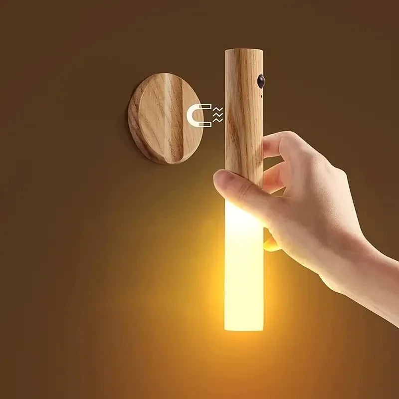 Walnut Halo Motion LED Light