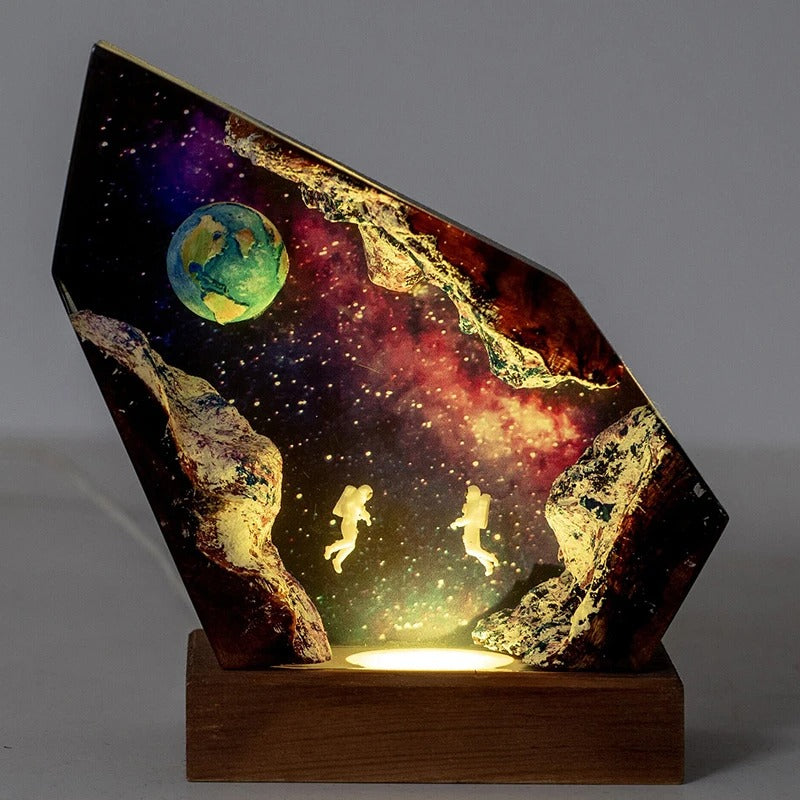 Cosmos Voyage Resin LED Lamp