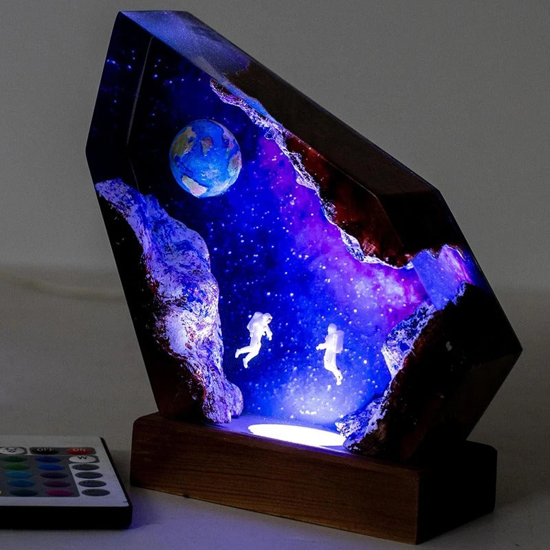 Cosmos Voyage Resin LED Lamp