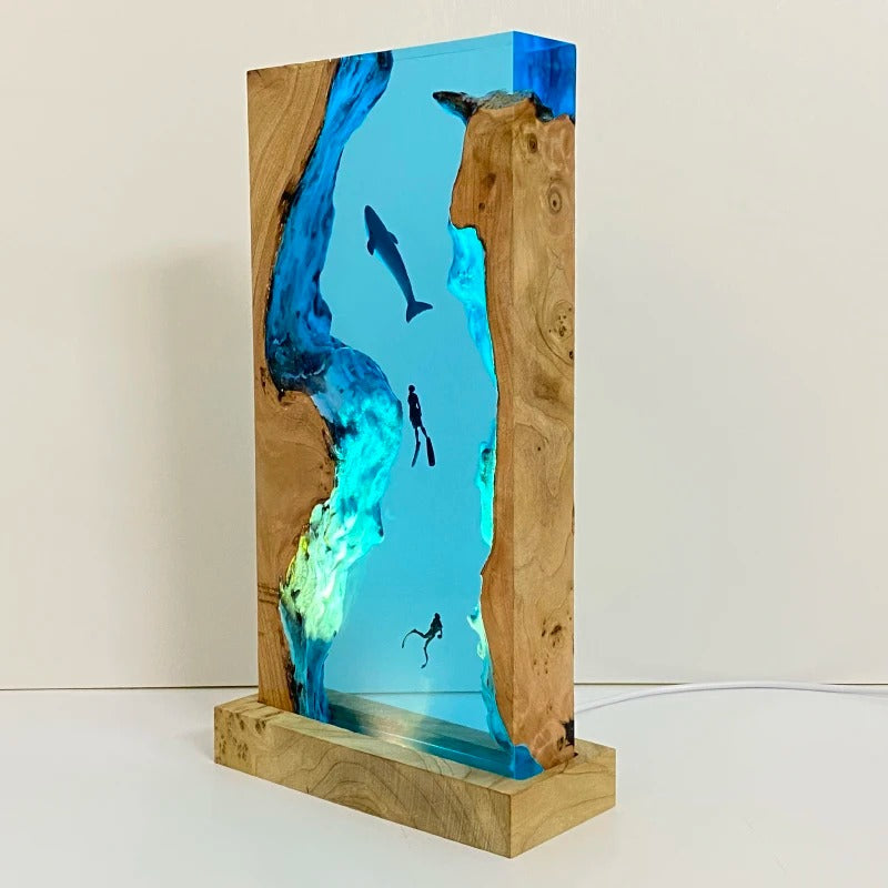 BlueFall – 25cm Resin Ocean Light