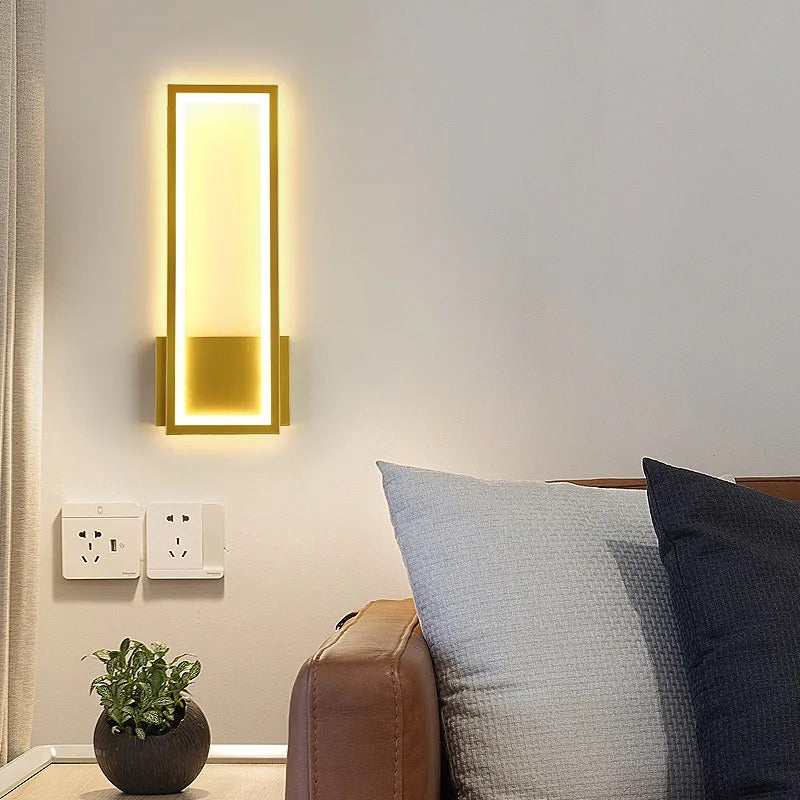 GlowFrame Sconce – Rectangular Ambient Wall Light