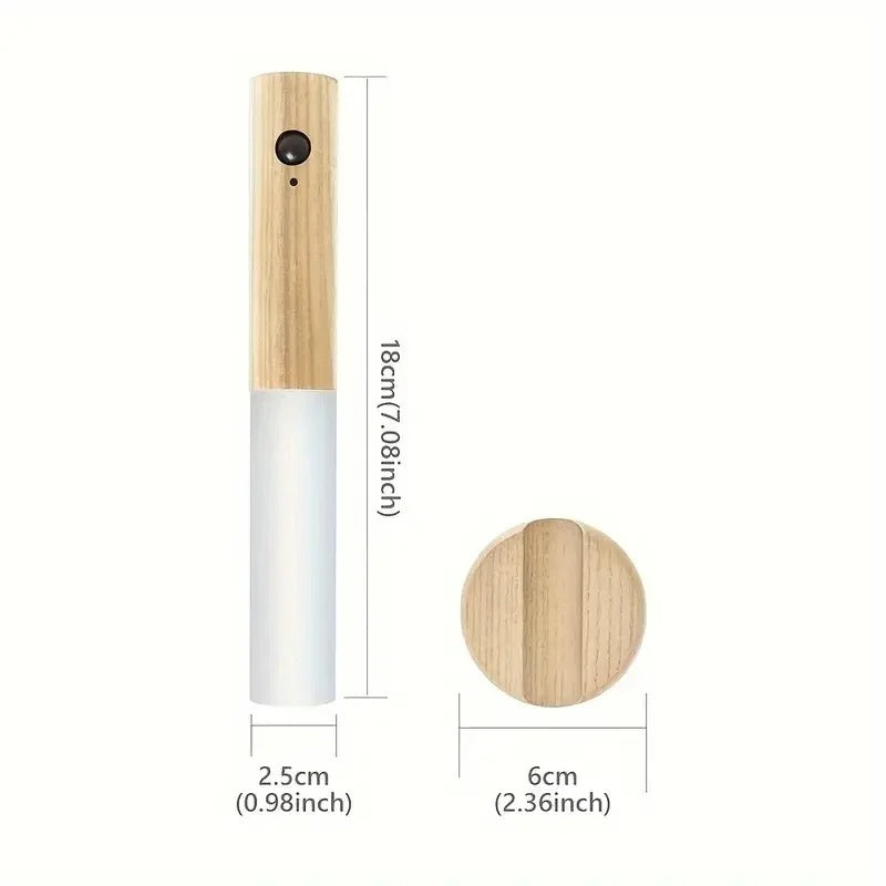 Walnut Halo Motion LED Light
