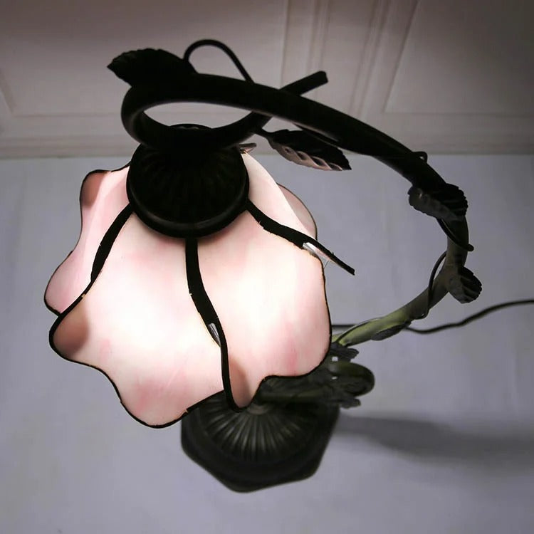 Wisteria Glow Stained Glass Lamp