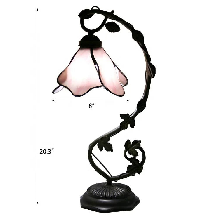 Wisteria Glow Stained Glass Lamp