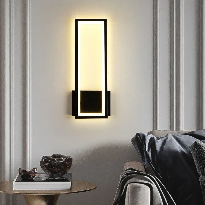 GlowFrame Sconce – Rectangular Ambient Wall Light