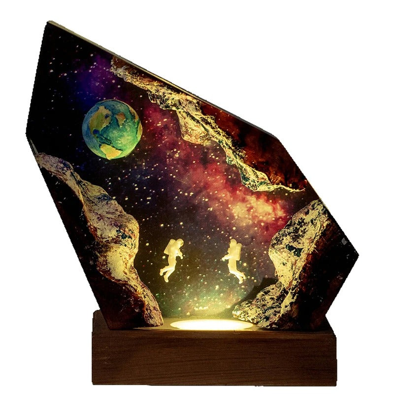 Cosmos Voyage Resin LED Lamp