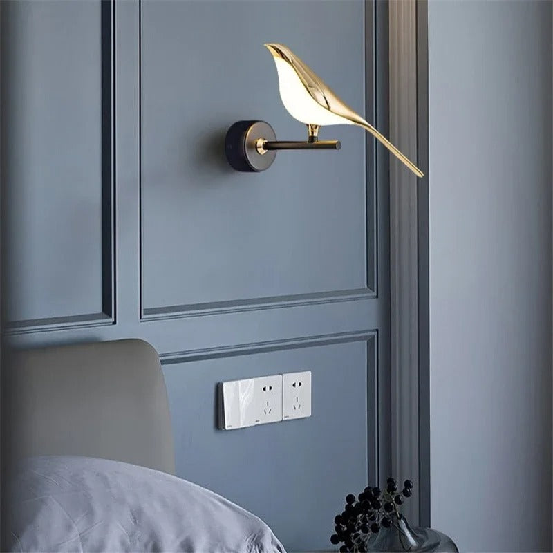 Golden Magpie Wall Light