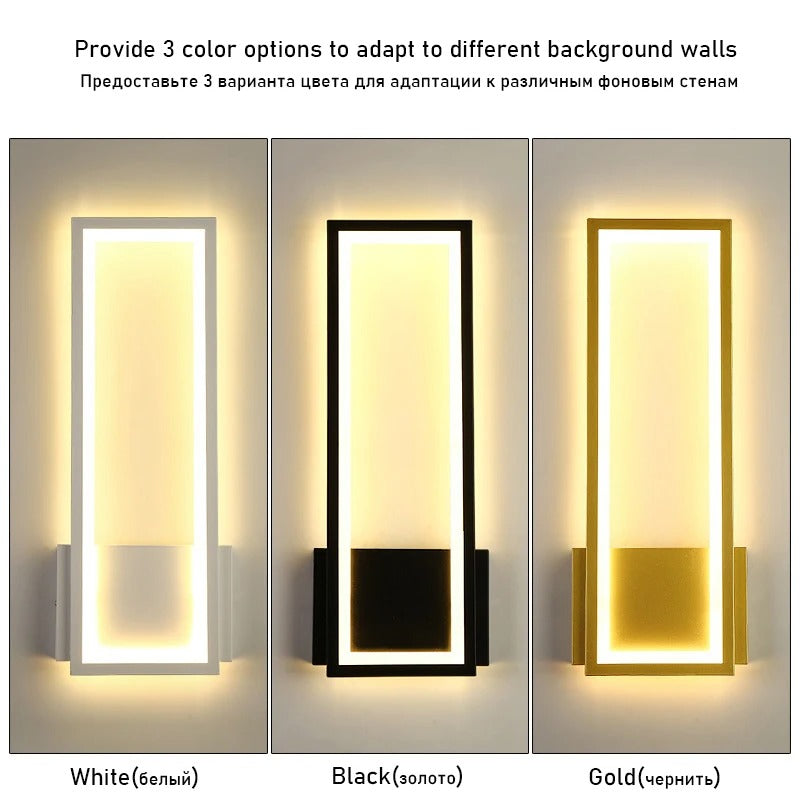 GlowFrame Sconce – Rectangular Ambient Wall Light