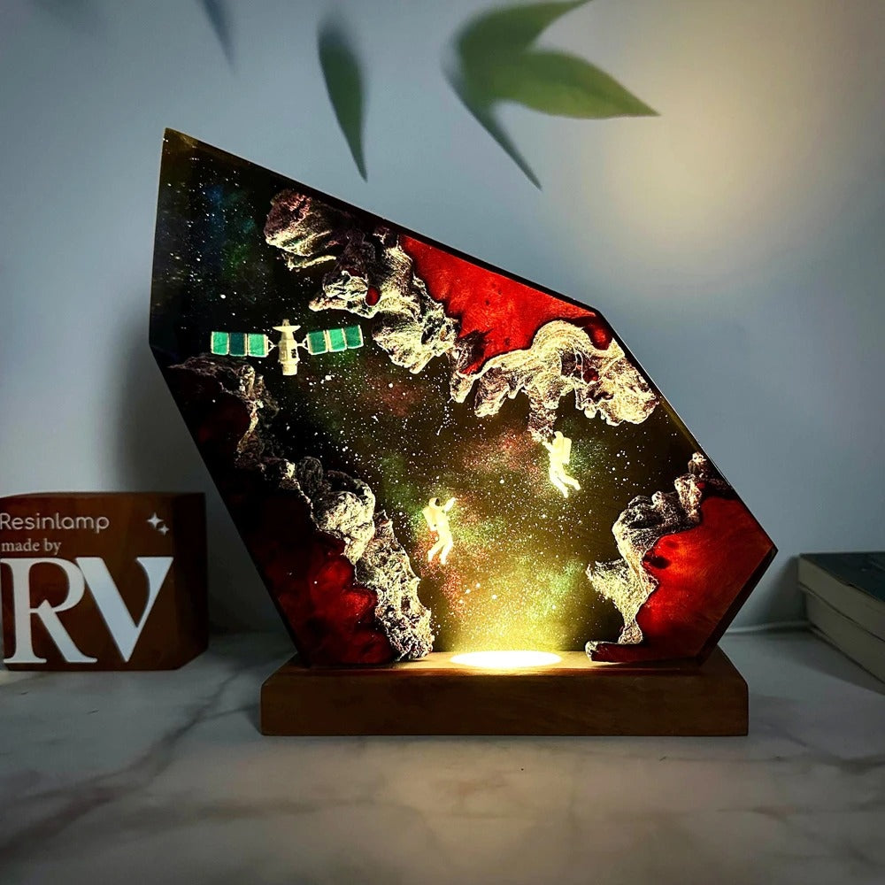 Cosmos Voyage Resin LED Lamp