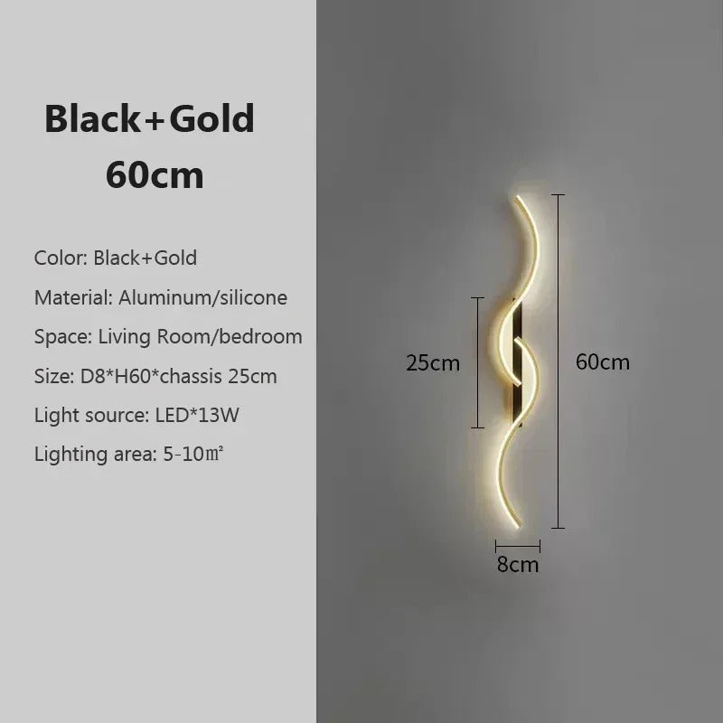 Noir Luxe Linear LED Wall Light
