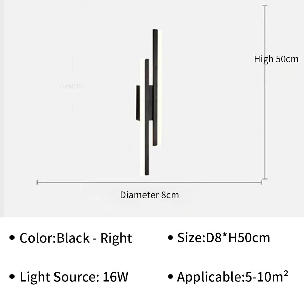 HaloSpire Sconce  Contemporary Vertical Wall Light