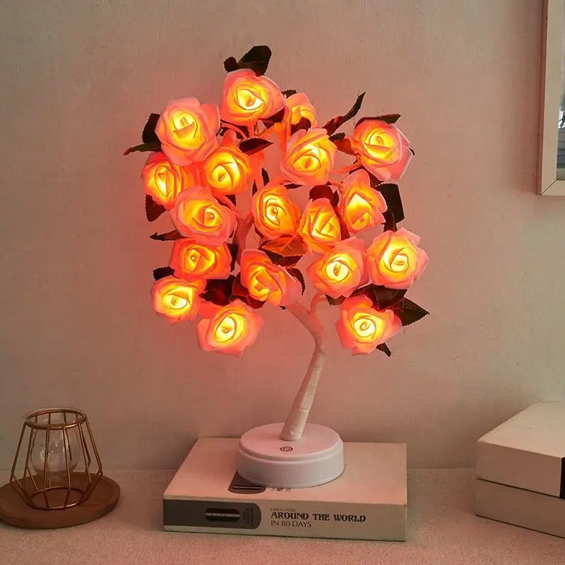 PetalLume Tree – 24-LED Rose Flower Lamp