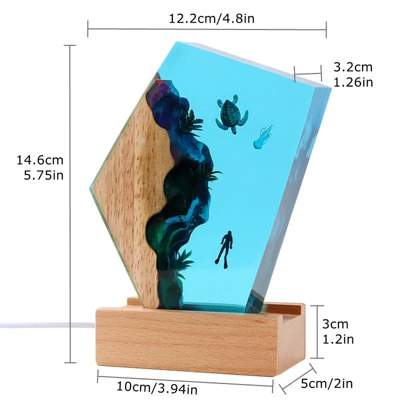 Azure Reef Resin Illumination