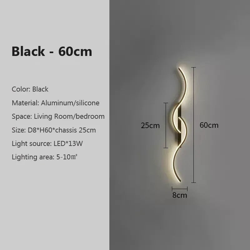 Noir Luxe Linear LED Wall Light