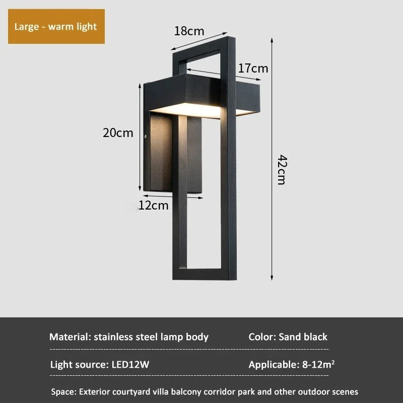 Aurora Frame Outdoor LED Wall Light