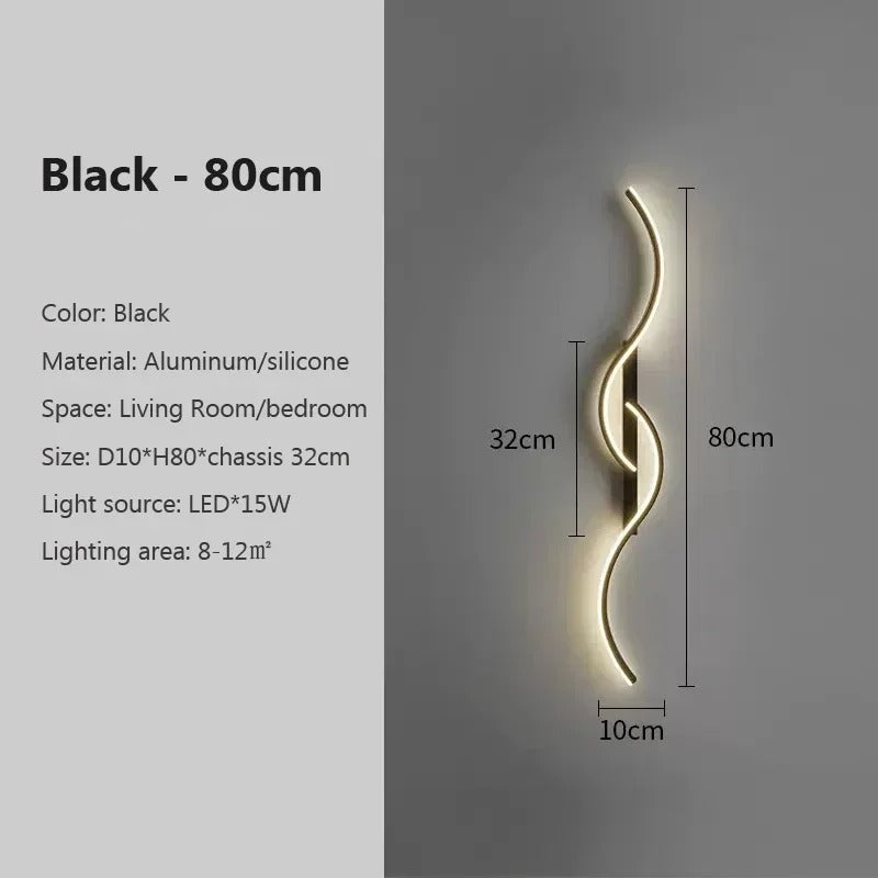 Noir Luxe Linear LED Wall Light