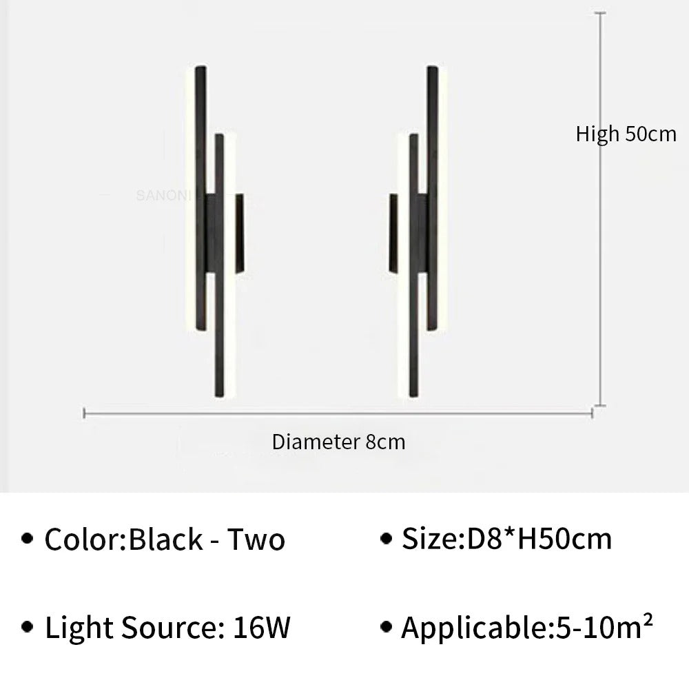 HaloSpire Sconce  Contemporary Vertical Wall Light